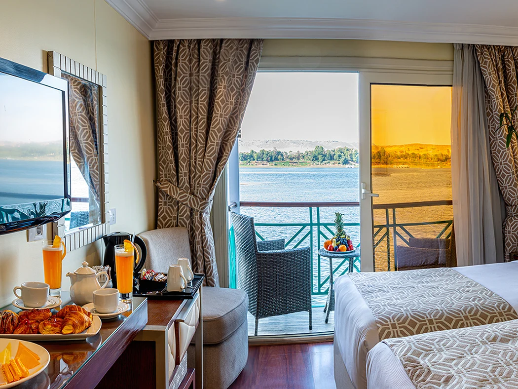 Cabin aboard the Sonesta Moon Goddess Nile Cruise Ship Nile cruise